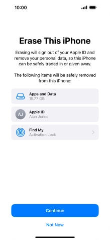 Press Continue. Press Continue.