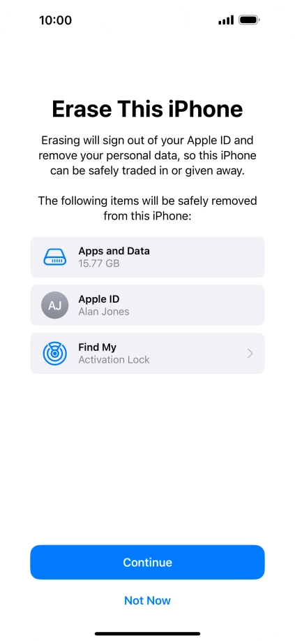 Press Continue. Press Continue.