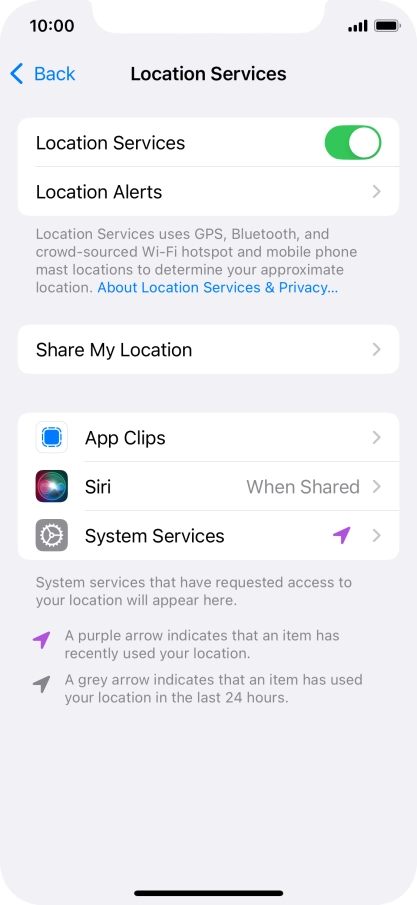 Press the required app. Press the required app.