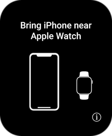 Place your Apple Watch next to your phone. Place your Apple Watch next to your phone.