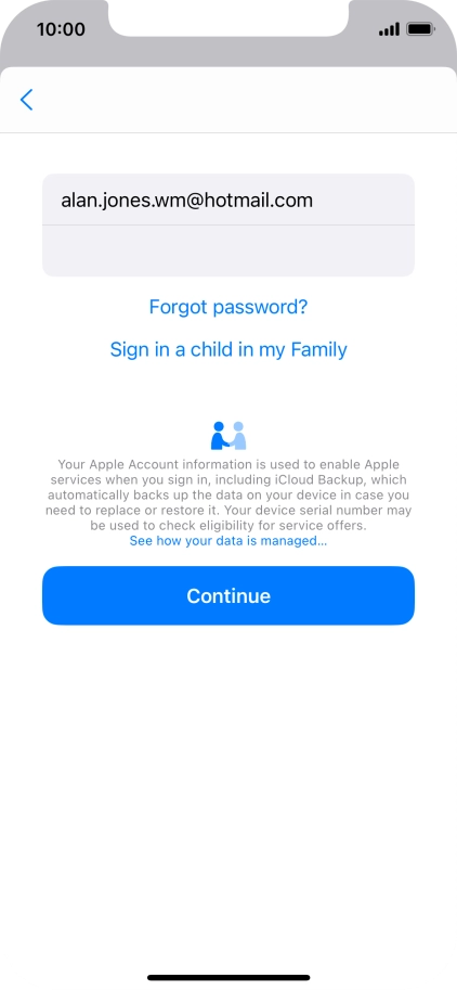 Press Continue. Press Continue.