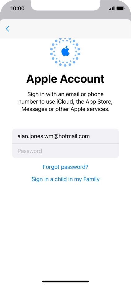 Press Password and key in the password for your Apple ID. Press Password and key in the password for your Apple ID.