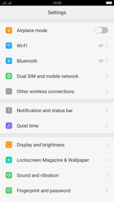 Press Dual SIM and mobile network. Press Dual SIM and mobile network.