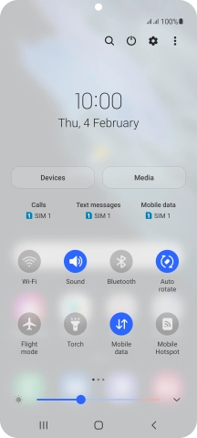 Press the settings icon. Press the settings icon.