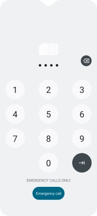 If your SIM is locked, key in your PIN and press arrow right. If your SIM is locked, key in your PIN and press arrow right.