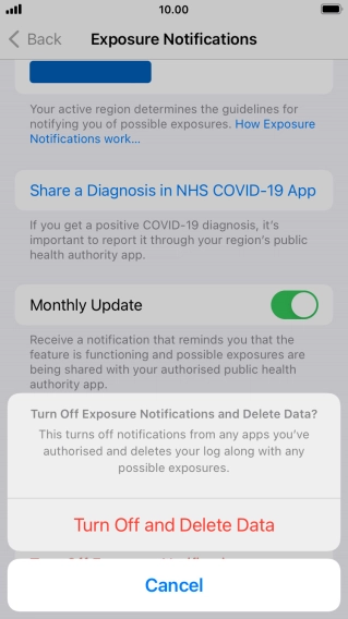 Press Turn Off and Delete Data. Press Turn Off and Delete Data.