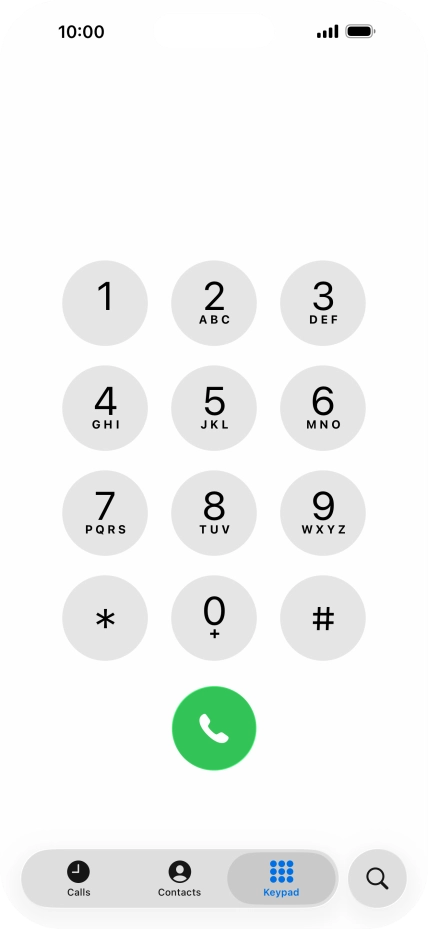 Key in **21*+61414121121# and press the call icon. Key in **21*+61414121121# and press the call icon.
