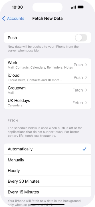 If you turn off the function, press the required setting. If you turn off the function, press the required setting.