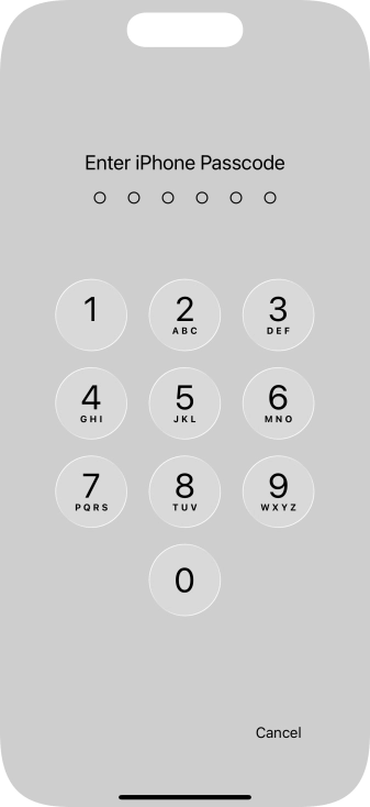 Use the phone lock code you created. Use the phone lock code you created.