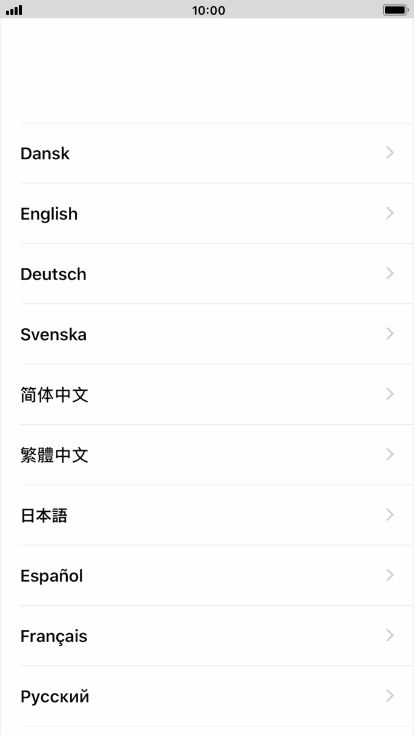 Press the required language. Press the required language.
