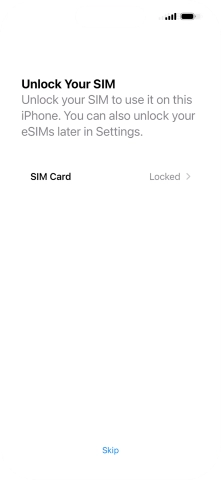 Press SIM Card. Press SIM Card.