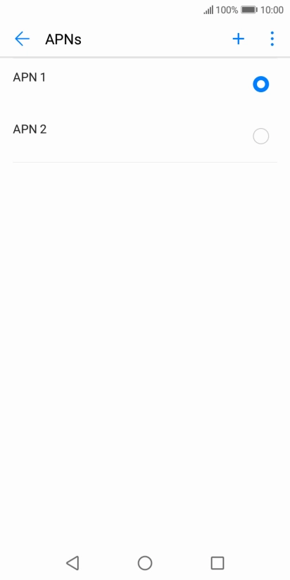 Press the field next to the data connection to activate it. Press the field next to the data connection to activate it.