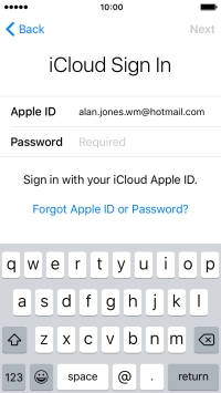 Press Required and key in the password for your Apple ID. Press Required and key in the password for your Apple ID.