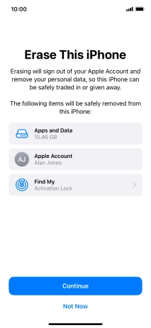 Press Continue. Press Continue.