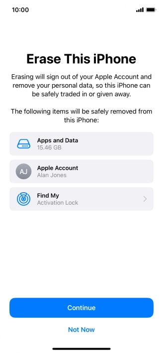 Press Continue. Press Continue.