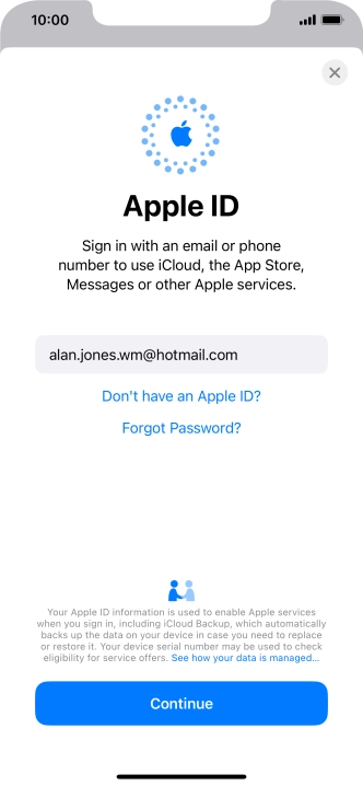 Press Continue. Press Continue.