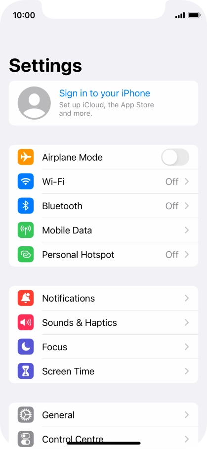 Press Sign in to your iPhone. Press Sign in to your iPhone.