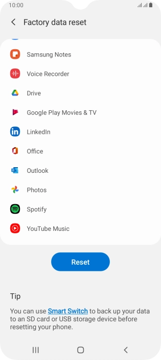 Press Reset. Press Reset.