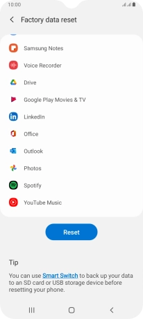 Press Reset. Press Reset.