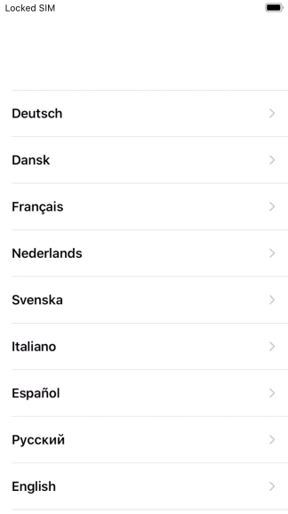 Press the required language. Press the required language.