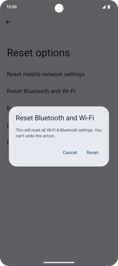 Press Reset. Press Reset.