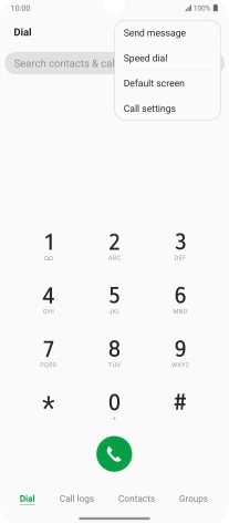 Press Call settings. Press Call settings.