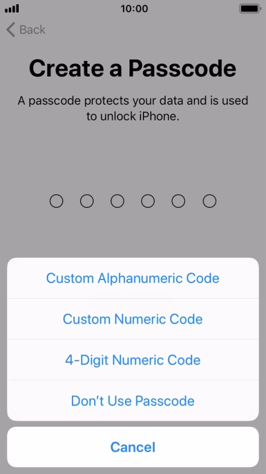 Follow the instructions on the screen to turn on use of phone lock code or press Don't Use Passcode. Follow the instructions on the screen to turn on use of phone lock code or press Don't Use Passcode.