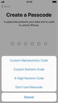 Follow the instructions on the screen to turn on use of phone lock code or press Don't Use Passcode. Follow the instructions on the screen to turn on use of phone lock code or press Don't Use Passcode.
