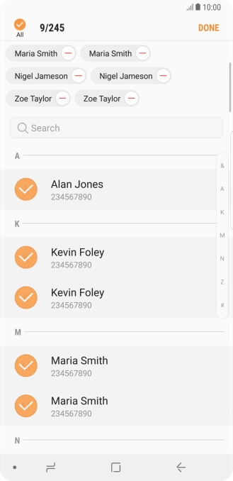Press DONE. Press DONE.