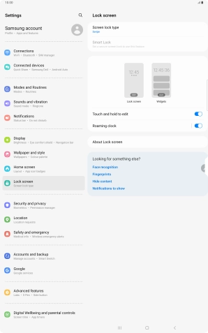 Press Screen lock type. Press Screen lock type.