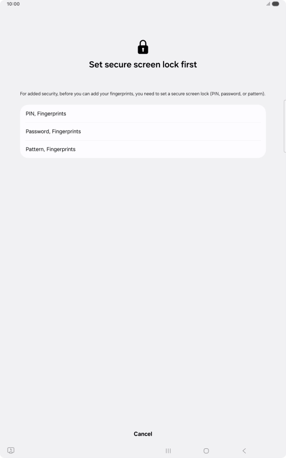 Press the required lock code and follow the instructions on the screen to create an additional lock code. Press the required lock code and follow the instructions on the screen to create an additional lock code.