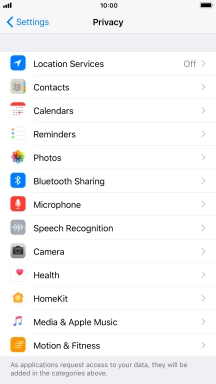 Press Location Services. Press Location Services.