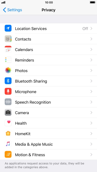 Press Location Services. Press Location Services.
