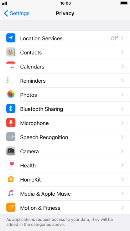 Press Location Services. Press Location Services.