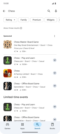 Press the required app. Press the required app.