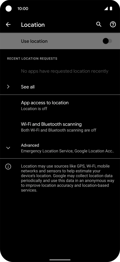 Press the indicator next to Press the indicator next to