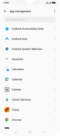 Press the required app. Press the required app.