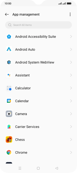 Press the required app. Press the required app.