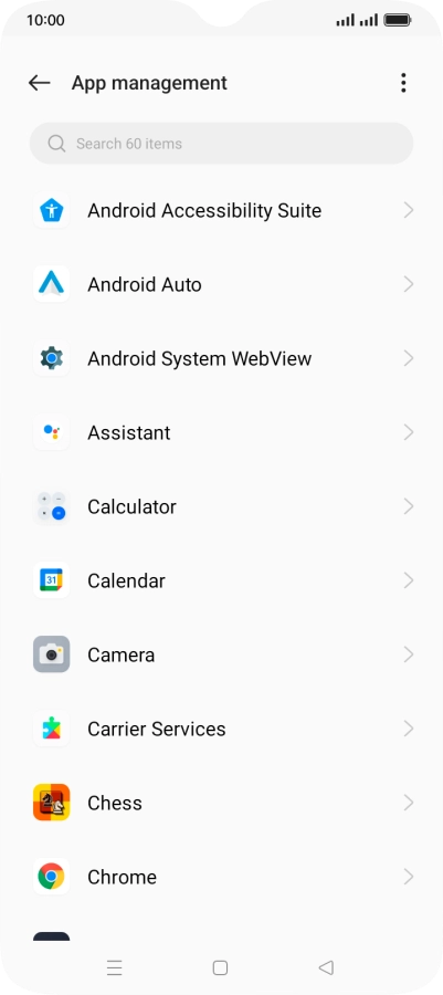 Press the required app. Press the required app.