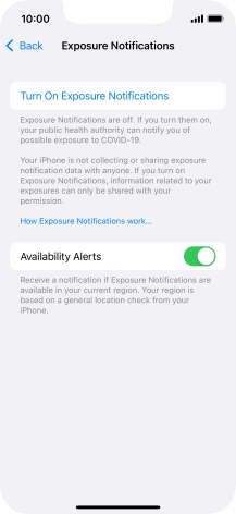 Press Turn On Exposure Notifications. Press Turn On Exposure Notifications.
