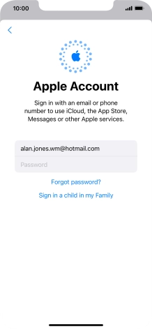 Press Password and key in the password for your Apple ID. Press Password and key in the password for your Apple ID.