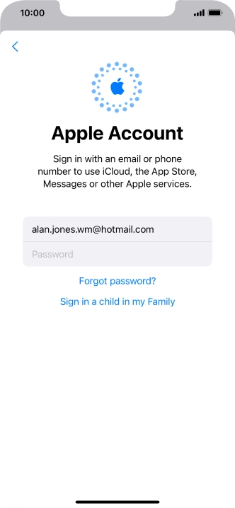 Press Password and key in the password for your Apple ID. Press Password and key in the password for your Apple ID.