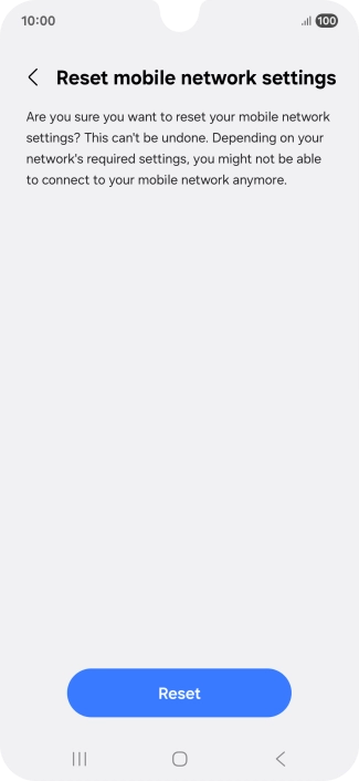 Press Reset. Press Reset.