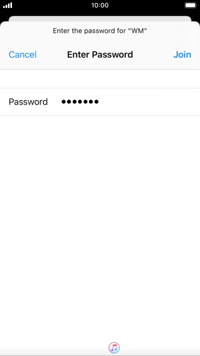 Key in the password for the Wi-Fi network and press Join. Key in the password for the Wi-Fi network and press Join.