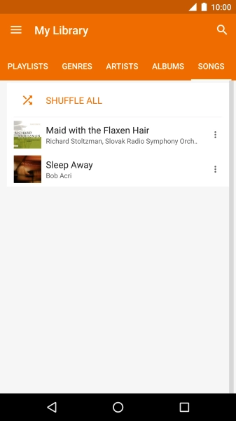 Press the required audio file. Press the required audio file.