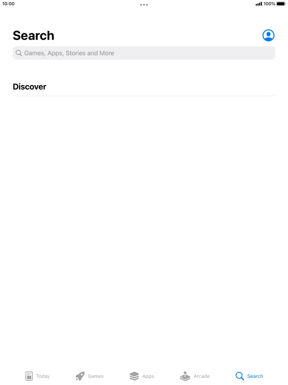 Press the search field. Press the search field.