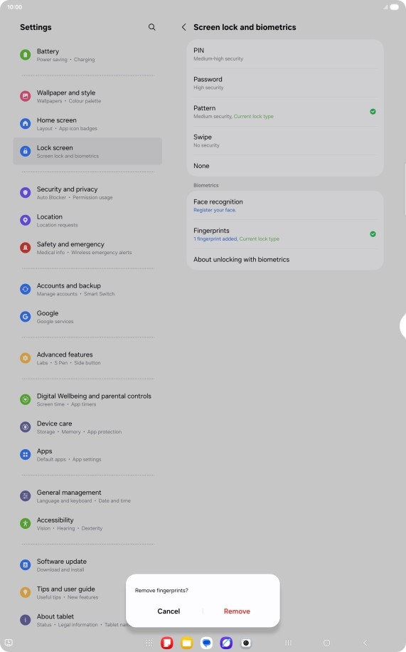 Press Remove. Press Remove.
