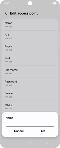 Key in Vodafone MMS and press OK. Key in Vodafone MMS and press OK.