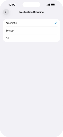Press the required setting. Press the required setting.