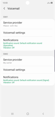 Press Voicemail settings. Press Voicemail settings.